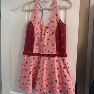 NWT Floral Pink and Red Athletic dress